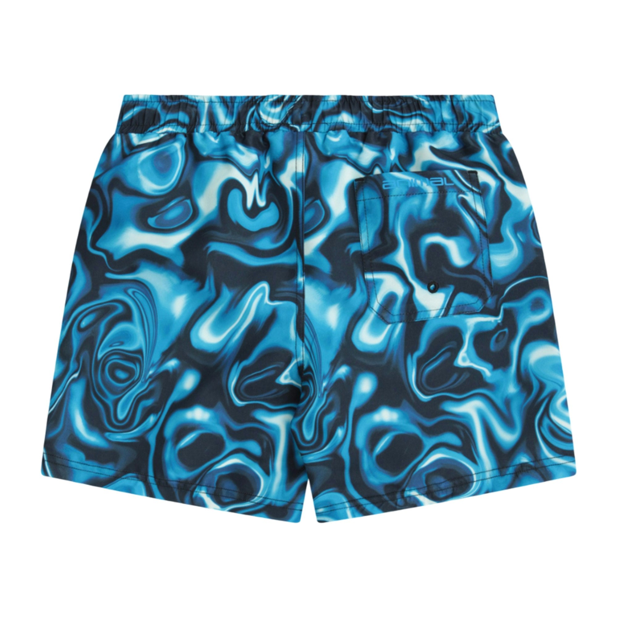 Short de Bain Enfant Jed à Motif Tourbillon Marbré – Bleu Foncé