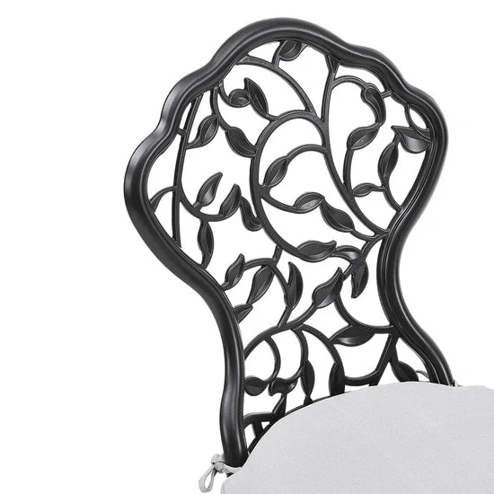 Ensemble Bistro 3 Pièces en Aluminium Noir – Table et Chaises