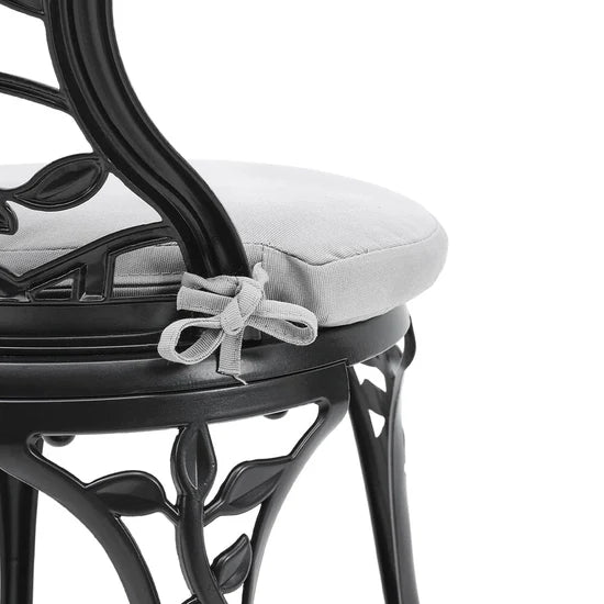 Ensemble Bistro 3 Pièces en Aluminium Noir – Table et Chaises